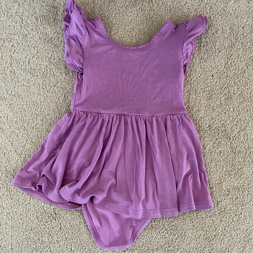 Flutter Sleeve Twirl Dress w/ Bodysuit